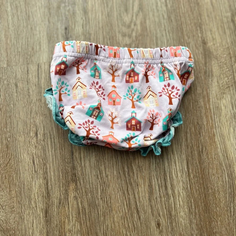 Matilda Jane Teal and Pink Ruffle Diaper Cover Set